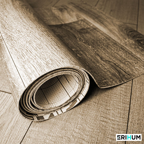 Pose de lino sur plancher bois